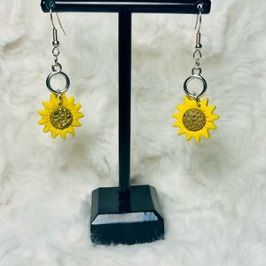 Dangle Sunflower Earrings